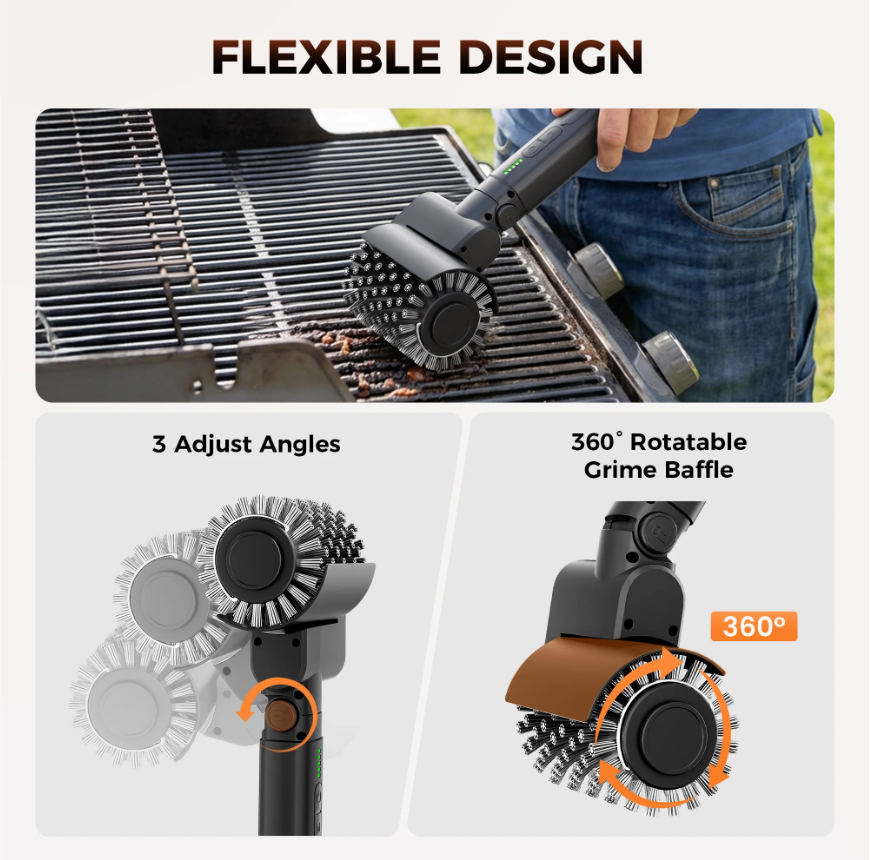 TurboGrill™ Electric BBQ Brush – Effortless Grill Cleaning